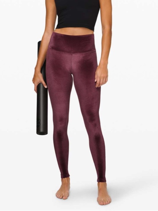 lululemon athletica Pants - lululemon athletica Velvet High-Rise Leggings in Garnet limited Edition Size 4